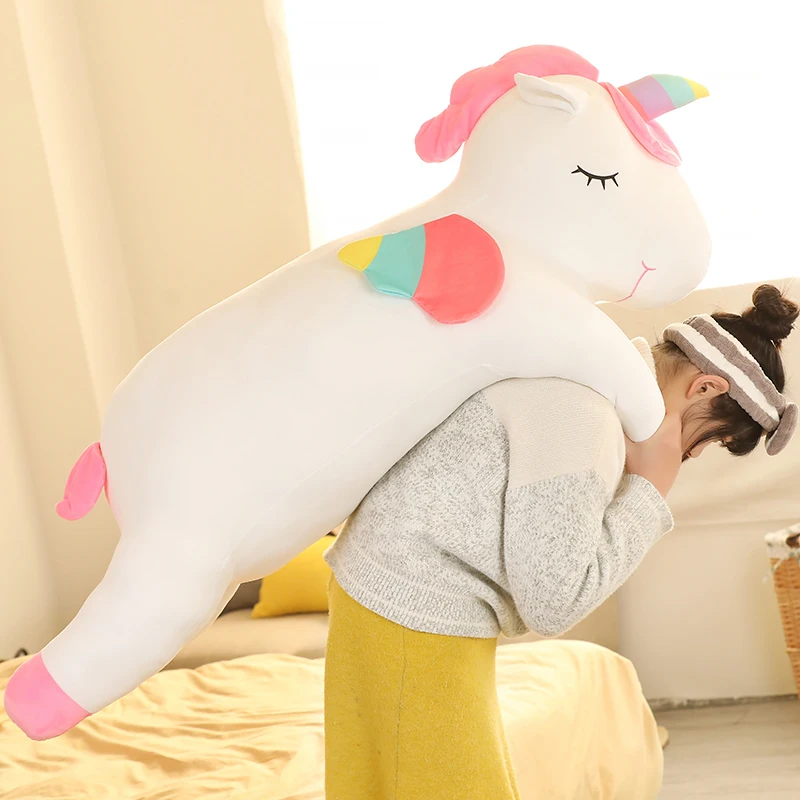 Enhörning gosedjur i kawaii-stil, stor hästkudde för barn och flickor, 25–100 cm 4 Enhörning gosedjur i kawaii-stil, stor hästkudde för barn och flickor, 25–100 cm - Bild 4