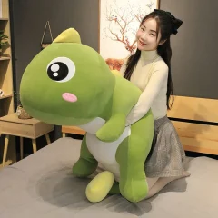 Dinosaurie gosedjur som lång kramkudde med kawaii-design i anime-stil, 60 cm