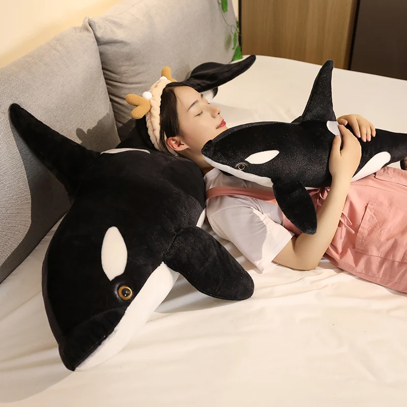 Haj gosedjur med naturtrogen svart späckhuggare (Orcinus orca) i stor modell, 50–130 cm 6 Haj gosedjur med naturtrogen svart späckhuggare (Orcinus orca) i stor modell, 50–130 cm - Bild 6