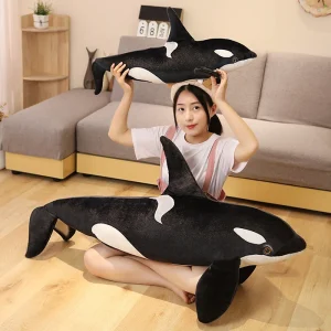 Haj gosedjur med naturtrogen svart späckhuggare (Orcinus orca) i stor modell, 50–130 cm 11 Haj gosedjur med naturtrogen svart späckhuggare (Orcinus orca) i stor modell, 50–130 cm