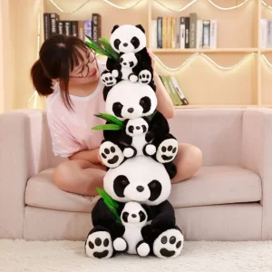 Sött panda gosedjur med mamma och son, present till barn, flickor och vänner 11 Sött panda gosedjur med mamma och son, present till barn, flickor och vänner