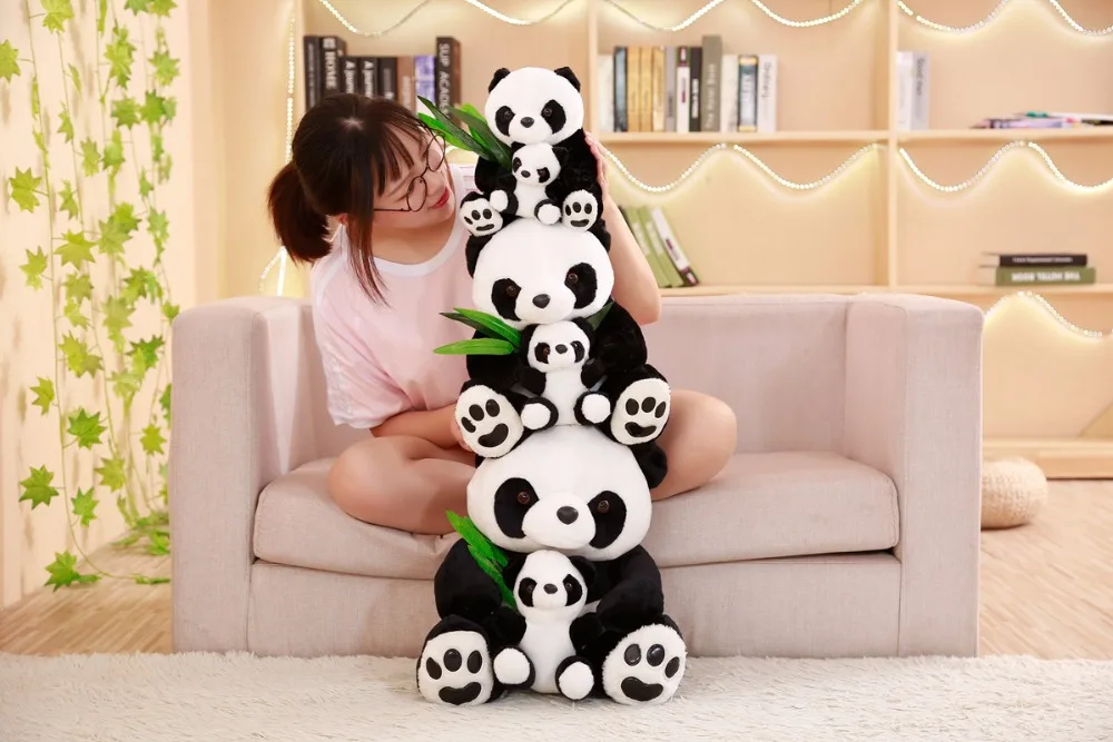 Sött panda gosedjur med mamma och son, present till barn, flickor och vänner 5 Sött panda gosedjur med mamma och son, present till barn, flickor och vänner - Bild 5
