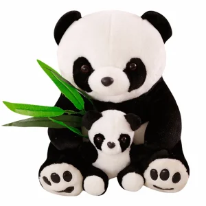 Sött panda gosedjur med mamma och son, present till barn, flickor och vänner 12 Sött panda gosedjur med mamma och son, present till barn, flickor och vänner