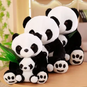 Sött panda gosedjur med mamma och son, present till barn, flickor och vänner 10 Sött panda gosedjur med mamma och son, present till barn, flickor och vänner