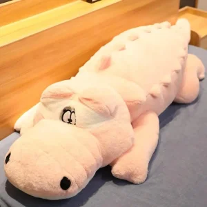 Mjuk liggande kudde och lekmatta i tecknad design, crocodile gosedjur som present