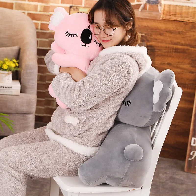 Koala gosedjur som plyschkudde, avslappnad tecknad stil, grå och rosa, 35–75 cm 5 Koala gosedjur som plyschkudde, avslappnad tecknad stil, grå och rosa, 35–75 cm - Bild 5