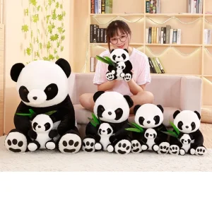 Alternative view of Sött panda gosedjur med mamma och son, present till barn, flickor och vänner