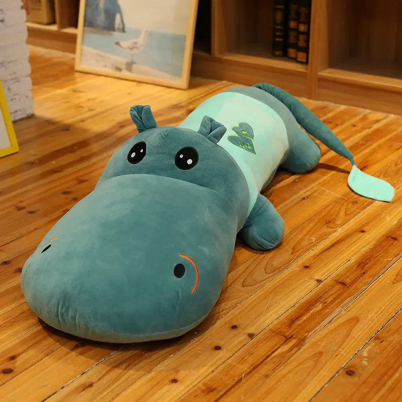 Stort och sött Hippo gosedjur, lång kudde för soffa eller säng, 6 färger, 60–150 cm 10 Stort och sött Hippo gosedjur, lång kudde för soffa eller säng, 6 färger, 60–150 cm - Bild 10