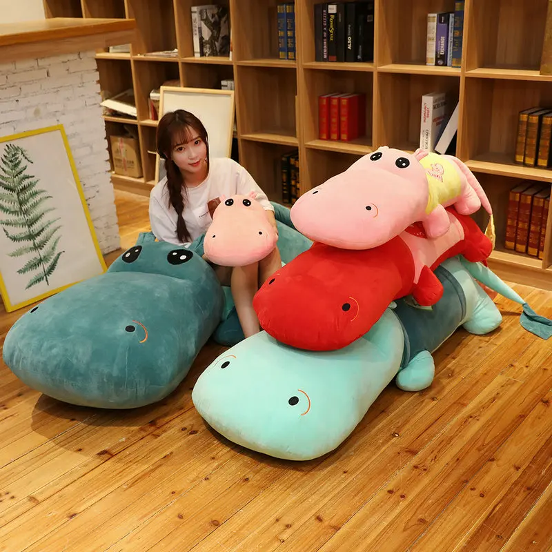 Stort och sött Hippo gosedjur, lång kudde för soffa eller säng, 6 färger, 60–150 cm 2 Stort och sött Hippo gosedjur, lång kudde för soffa eller säng, 6 färger, 60–150 cm - Bild 2