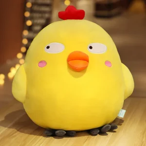 Alternative view of Sött kawaii kyckling gosedjur som mjuk, tecknad kudde i gult, 25–65 cm, julklapp