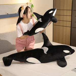 Haj gosedjur med naturtrogen svart späckhuggare (Orcinus orca) i stor modell, 50–130 cm 10 Haj gosedjur med naturtrogen svart späckhuggare (Orcinus orca) i stor modell, 50–130 cm