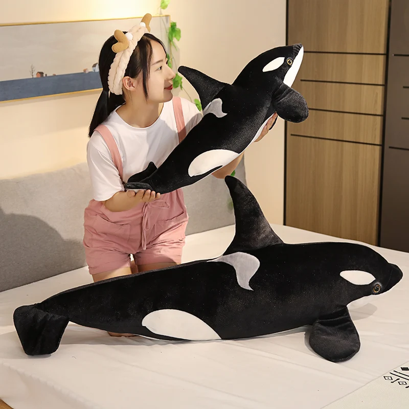 Haj gosedjur med naturtrogen svart späckhuggare (Orcinus orca) i stor modell, 50–130 cm 4 Haj gosedjur med naturtrogen svart späckhuggare (Orcinus orca) i stor modell, 50–130 cm - Bild 4