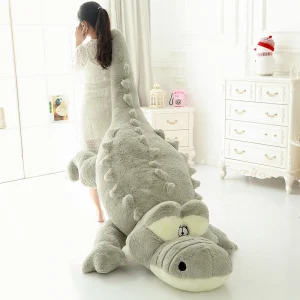 Alligator gosedjur i stor kuddform, söt design med realistiskt fjällmönster, 200 cm 10 Alligator gosedjur i stor kuddform, söt design med realistiskt fjällmönster, 200 cm
