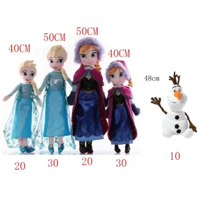 Frozen-karaktärer gosedjur, Snowman och Princess, elsa anna olaf pokémonfigurer