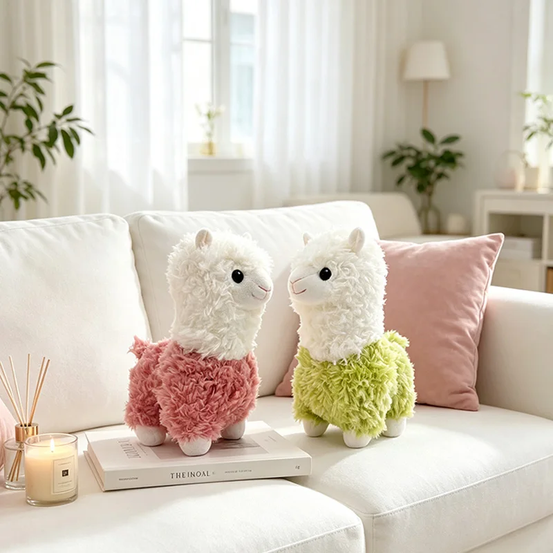 Får gosedjur, fluffig och mjuk, alpaca alpackautseende färgvarianter, 25 cm 3 Får gosedjur, fluffig och mjuk, alpaca alpackautseende färgvarianter, 25 cm - Bild 3