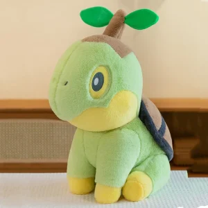 Pokémon Turtwig gosedjur som stor sköldpaddakudde i gullig anime-stil, 35–80 cm 13 Pokémon Turtwig gosedjur som stor sköldpaddakudde i gullig anime-stil, 35–80 cm