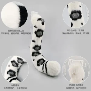 Snow leopard som nyckelring, anime style och Furry style, 100 cm