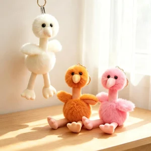 Söt och fluffig strutsfigur 20 cm som ryggsäcks- och väskhänge, dekoration för skrivbord 16 Söt och fluffig strutsfigur 20 cm som ryggsäcks- och väskhänge, dekoration för skrivbord