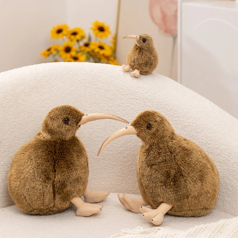 Brunt Kiwi bird gosedjur i verklighetstrogen stil, mjuk kudde som gåva, 12–28 cm 4 Brunt Kiwi bird gosedjur i verklighetstrogen stil, mjuk kudde som gåva, 12–28 cm - Bild 4