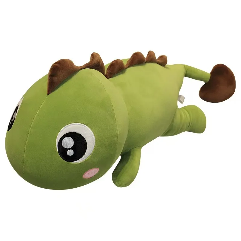 60 cm långt dinosaurie gosedjur, mjuk kramkudde i söt anime- och kawaii-stil 22 Grön mjukisdinosaurie med stora ögon och vänligt uttryck.
