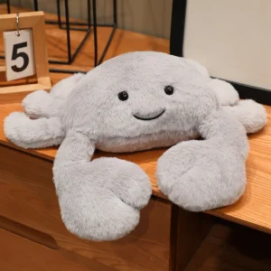 Handgjort crab gosedjur i kawaii- och animeinspirerad tecknad stil, lurvigt, 25–45 cm 19 Handgjort crab gosedjur i kawaii- och animeinspirerad tecknad stil, lurvigt, 25–45 cm