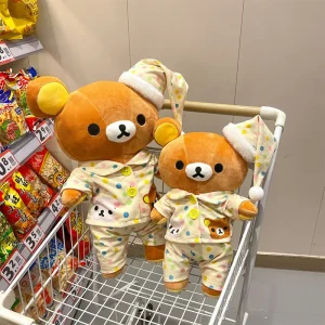 Alternative view of Kawaii Rilakkuma björn gosedjur i pyjamas, soffkudde och födelsedagspresent, 45–75 cm