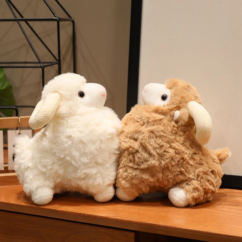 goat gosedjur i kawaii-stil med tecknad design, mjuk sovkompis och julklapp för barn 4 goat gosedjur i kawaii-stil med tecknad design, mjuk sovkompis och julklapp för barn - Bild 4