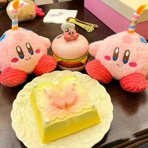 Rosa Kirbydekoration, Candle-themed, söt, Girly, Anime-style, Desktop ornament