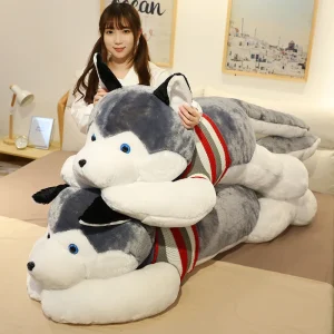 Hund gosedjur med huskydesign, söt kawaii långkudde på 100 cm för barn och present 8 Hund gosedjur med huskydesign, söt kawaii långkudde på 100 cm för barn och present