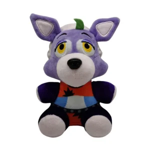 Björn gosedjur med spelkaraktären Bonnie från Five Nights at Freddy’s i tecknad stil