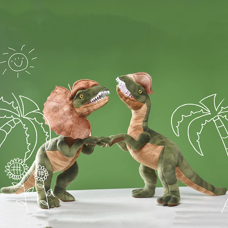 Jurassic Park Dilophosaurus dinosaurie gosedjur med dubbla nackkragar, mjuk presentfigur 2 Jurassic Park Dilophosaurus dinosaurie gosedjur med dubbla nackkragar, mjuk presentfigur - Bild 2