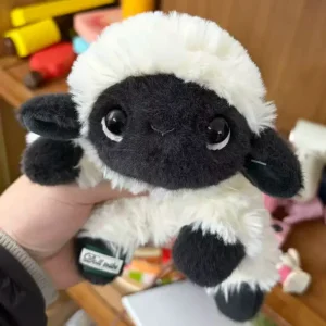 Valais Blacknose-får och lamm, mjuk kawaii-nyckelring som väskhänge med svart ansikte 11 Valais Blacknose-får och lamm, mjuk kawaii-nyckelring som väskhänge med svart ansikte