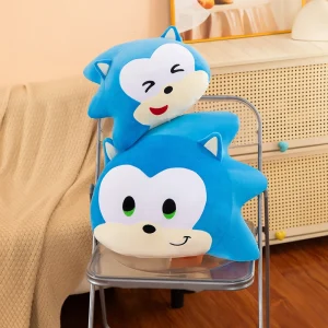 Sonic gosedjur som dubbelsidig kawaii-plyschkudde med tecknat motiv, 35–60 cm