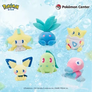 Pokémon-karaktärer i kawaii-stil som mjukisdockor, väskberlocker och samlarprydnader