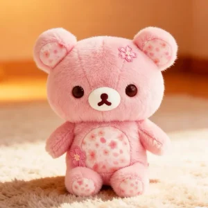 Rilakkuma björn gosedjur med körsbärsblommor, söt födelsedagspresent för barn, 40–50 cm 14 Rilakkuma björn gosedjur med körsbärsblommor, söt födelsedagspresent för barn, 40–50 cm