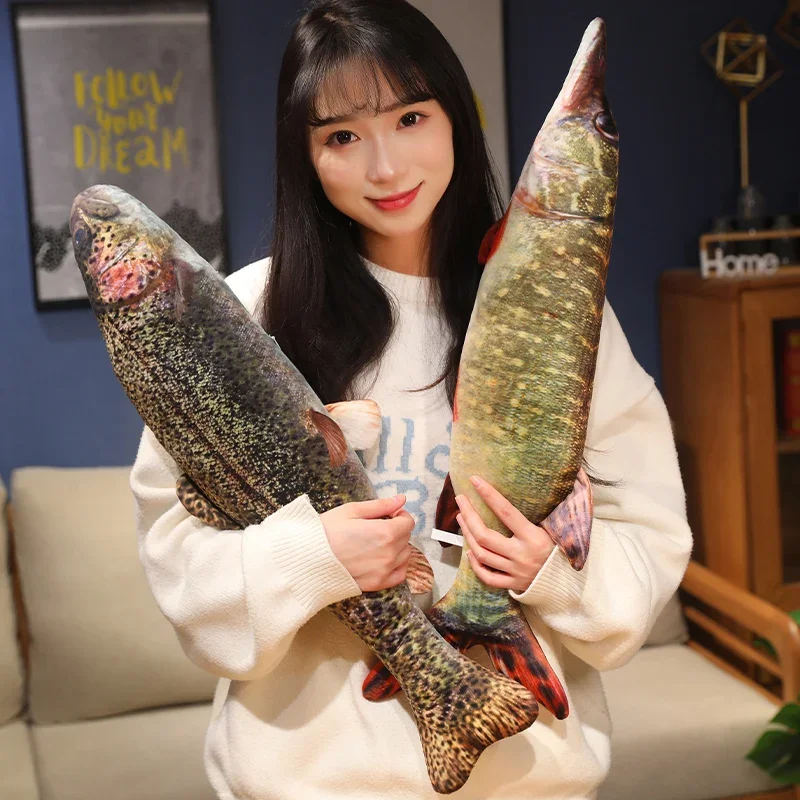 Carp gosedjur som mjuk plyschkudde med naturtrogen, skämtsam fiskdesign, 40–100 cm 5 Carp gosedjur som mjuk plyschkudde med naturtrogen, skämtsam fiskdesign, 40–100 cm - Bild 5