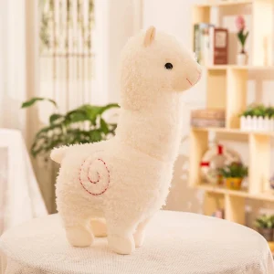 Alpaca gosedjur som stor plyschkudde i gullig, trendig kawaii-stil, 28–80 cm