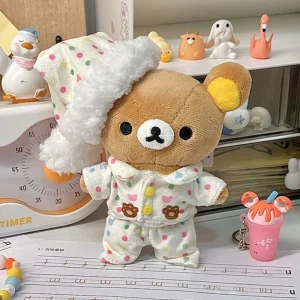 Rilakkuma-nyckelring i kungadräkt med hatt och kudde, present till flickvän