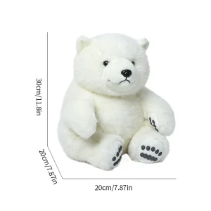 Björn gosedjur som björnkudde, kawaii och fluffig, plyschkudde stil, 15–30 cm