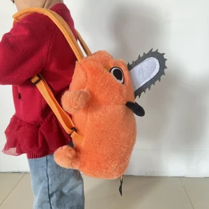 Ryggsäck med Pochita från Chainsaw Man i kawaii-stil, present för barn och vuxna