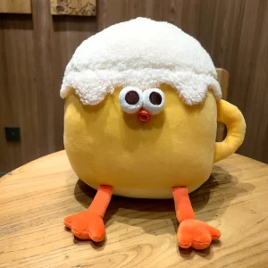 Kyckling gosedjur i kawaii-tecknad stil med Dumpling och Beer, födelsedagspresent
