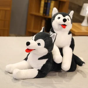 Kawaii husky som hund gosedjur, 65 cm, med simulationsinspirerad design för barn