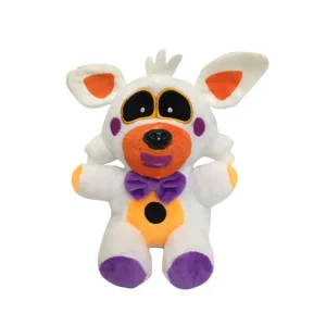 Björn gosedjur med spelkaraktären Bonnie från Five Nights at Freddy’s i tecknad stil