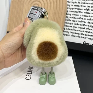 Avokadomotiv på söt kanindocka i kawaii-stil, som bilnyckelring och ryggsäckshänge 13 Avokadomotiv på söt kanindocka i kawaii-stil, som bilnyckelring och ryggsäckshänge