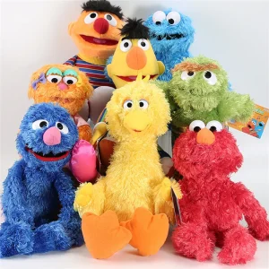 Groda gosedjur med Elmo, Cookie Monster, Big Bird och Grodan Kermit, söta för alla åldrar