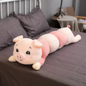 150 cm stort gris gosedjur, lång kramkudde i kawaii-stil med larvdesign, 12 stilar 15 150 cm stort gris gosedjur, lång kramkudde i kawaii-stil med larvdesign, 12 stilar