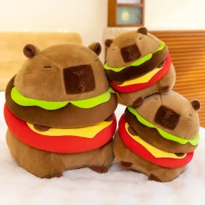 Kapybara gosedjur i hamburgarform, söt kawaii-leksak samt dekoration för barnrum