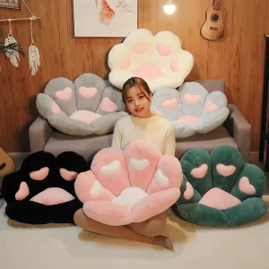 Sittdyna med söt kattass i kawaii-stil, 60 cm, för hemmet, kontoret och vila
