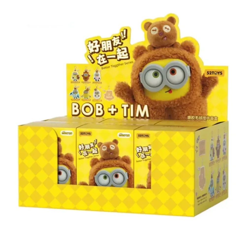 Minions Bob och Tim, fluffiga nyckelringar med cosplaykläder för barn och fans som present 6 Minions Bob och Tim, fluffiga nyckelringar med cosplaykläder för barn och fans som present - Bild 6