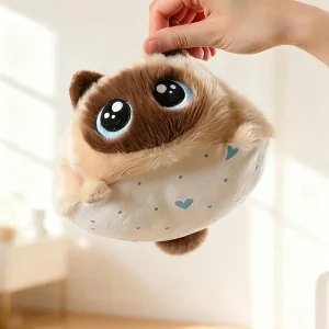 Alternative view of Katt gosedjur med stora ögon och rund, fluffig kawaii-form i tre olika stilar